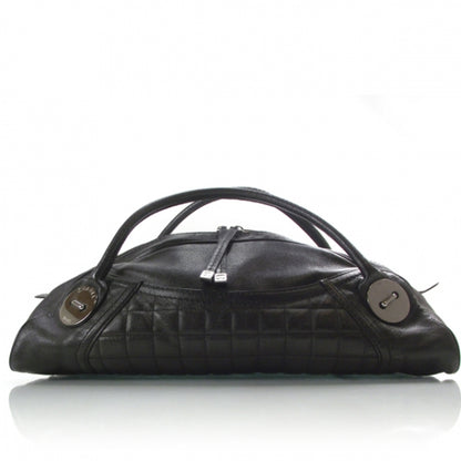 Chanel Caviar Square Quilted Dome Satchel Black 1 of 9