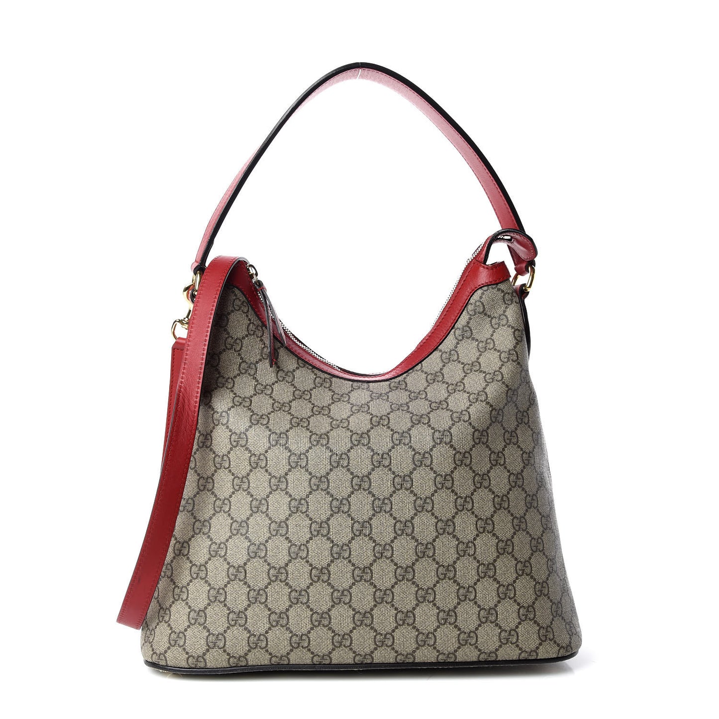 GG Supreme Monogram Linea A Hobo Red