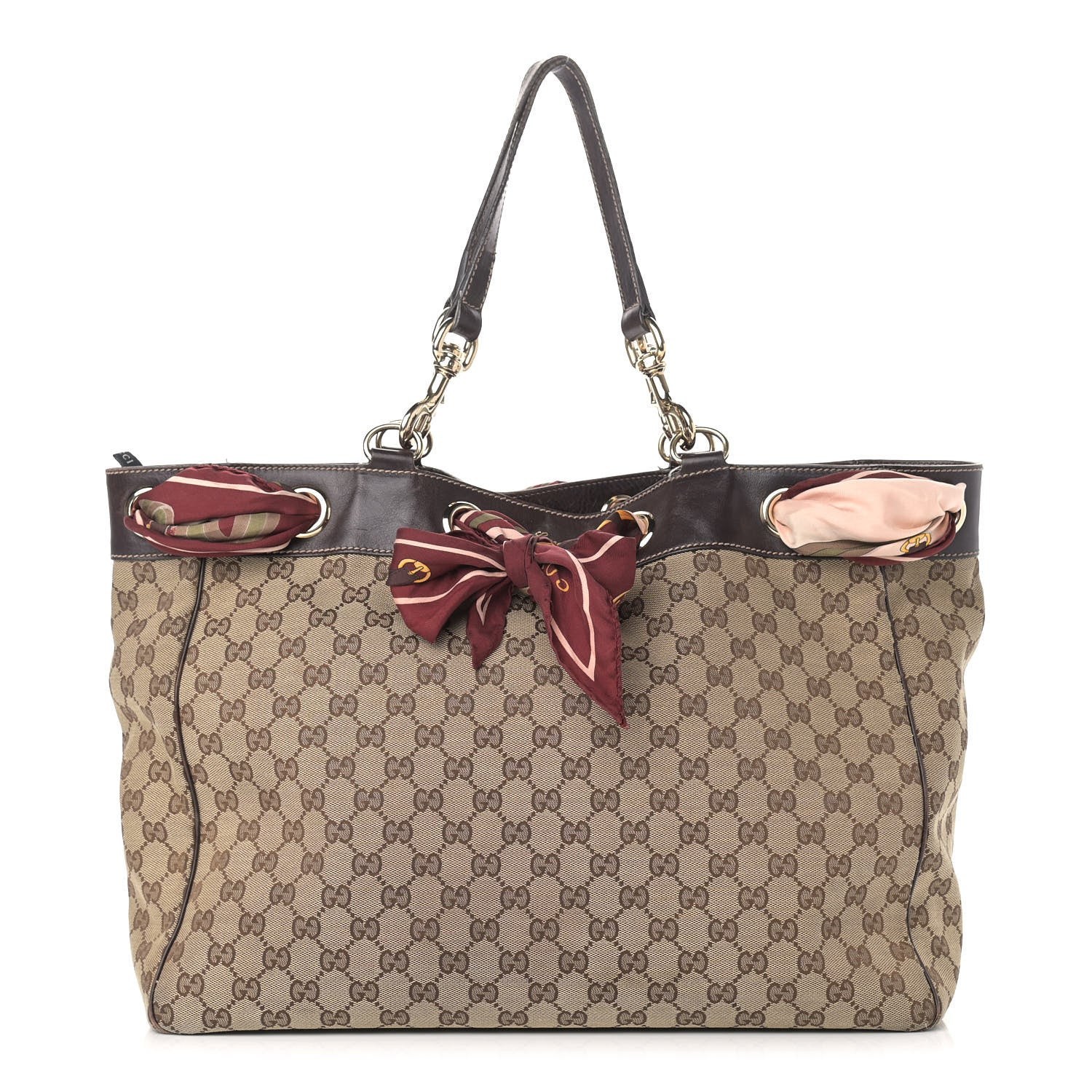Gucci Monogram Large Positano Tote Brown 1 of 24