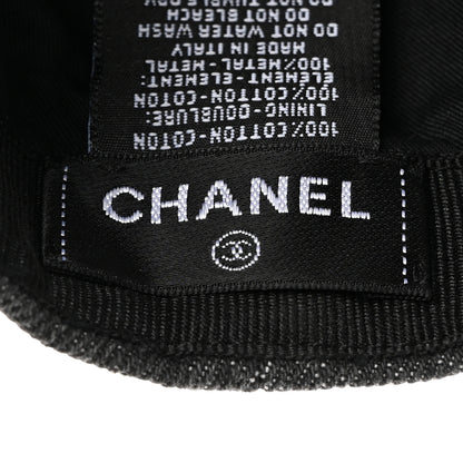 Chanel Cotton Sequin CC Cap Hat Black 9 of 9