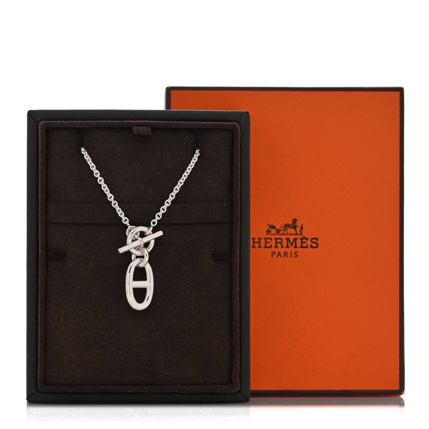 Hermes Sterling Silver Amulette Chaine d'Ancre Necklace 5 of 5