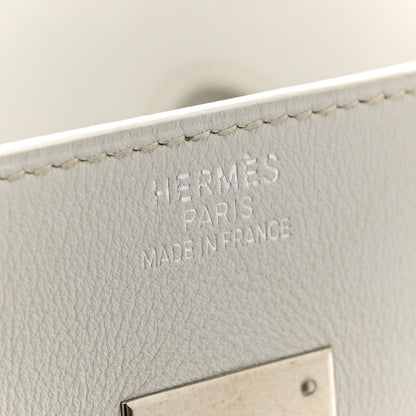 Hermes Swift Toile Birkin 35 White Vert Miliatire 6 of 20