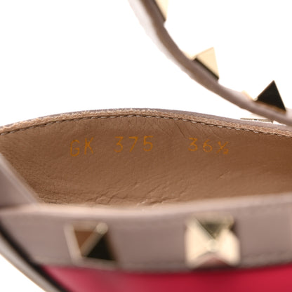 Valentino Garavani Calfskin Nappa Rockstud Ankle Strap 65mm Pumps 36.5 Deep Fuxia Poudre 7 of 9