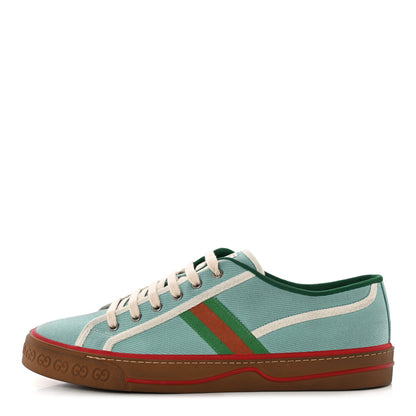 Gucci Tweed Web Mens 1977 Tennis Sneakers 12 Verdan Mystic 1 of 12