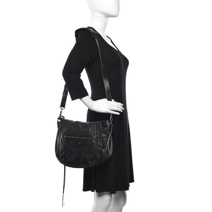 Balenciaga Agneau Classic Hardware Neo Folk Messenger Black 2 of 10