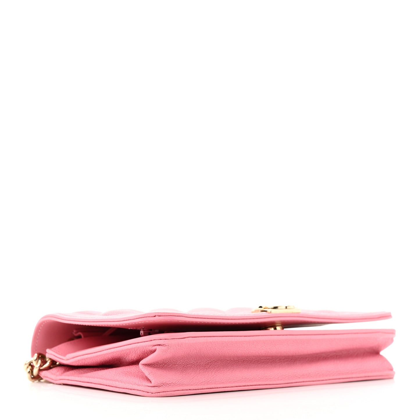 Caviar Quilted Boy Wallet On Chain WOC Light Pink