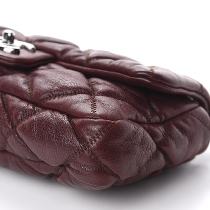 Chanel Calfskin Small Bubble Quilt Flap Burgundy 7 of 10