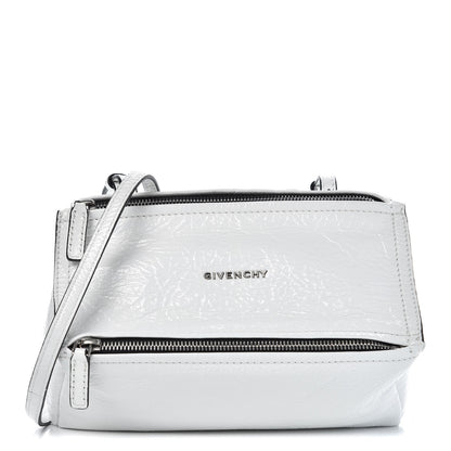 Givenchy Crinkled Patent Deerskin Mini Pandora White 1 of 8