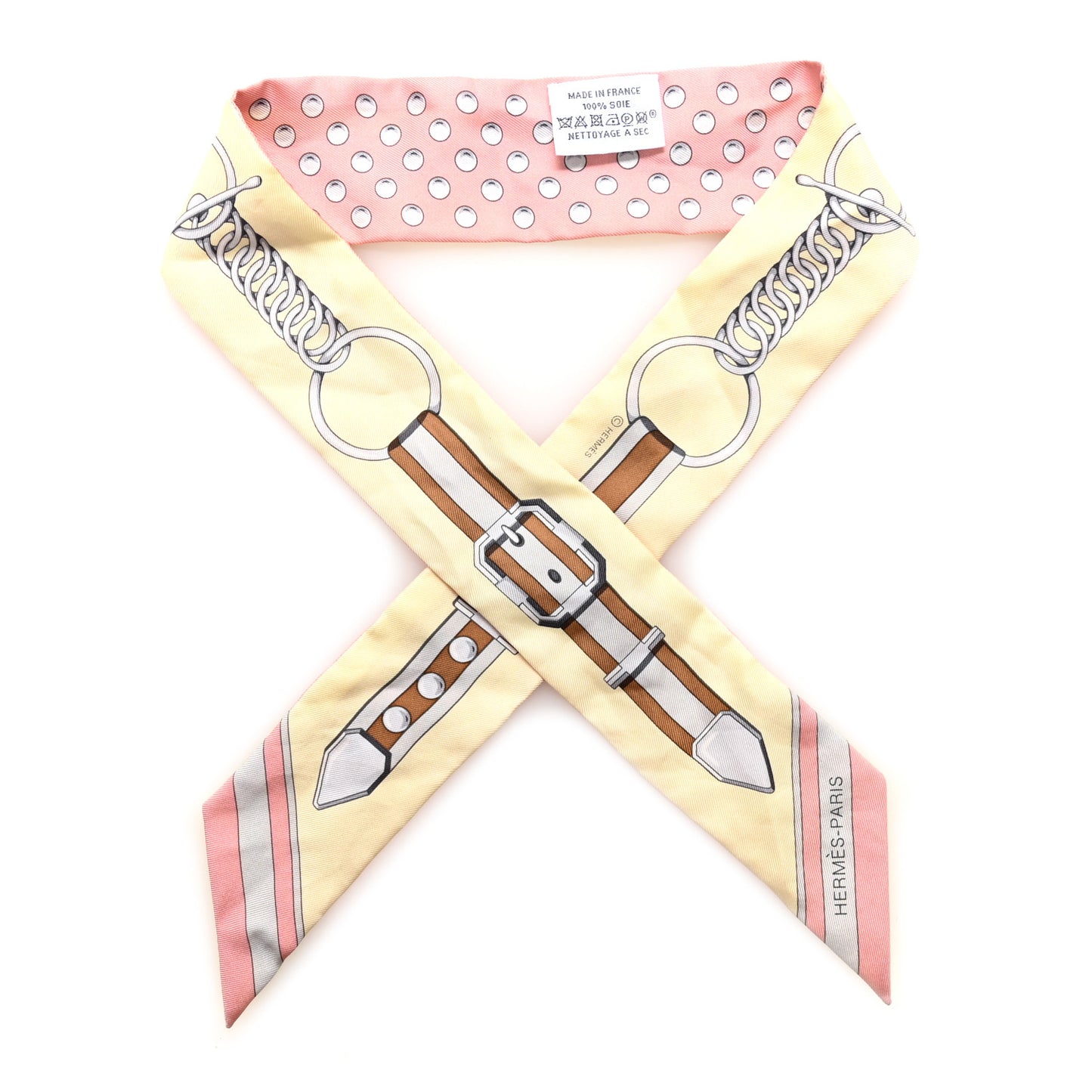 Silk Grand Tralala Twilly Rose Poudre Jaune