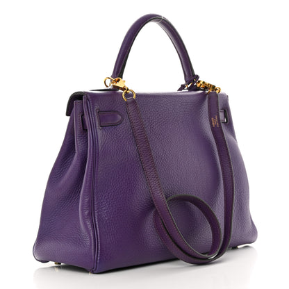Hermes Taurillon Clemence Kelly Retourne 32 Crocus 3 of 16
