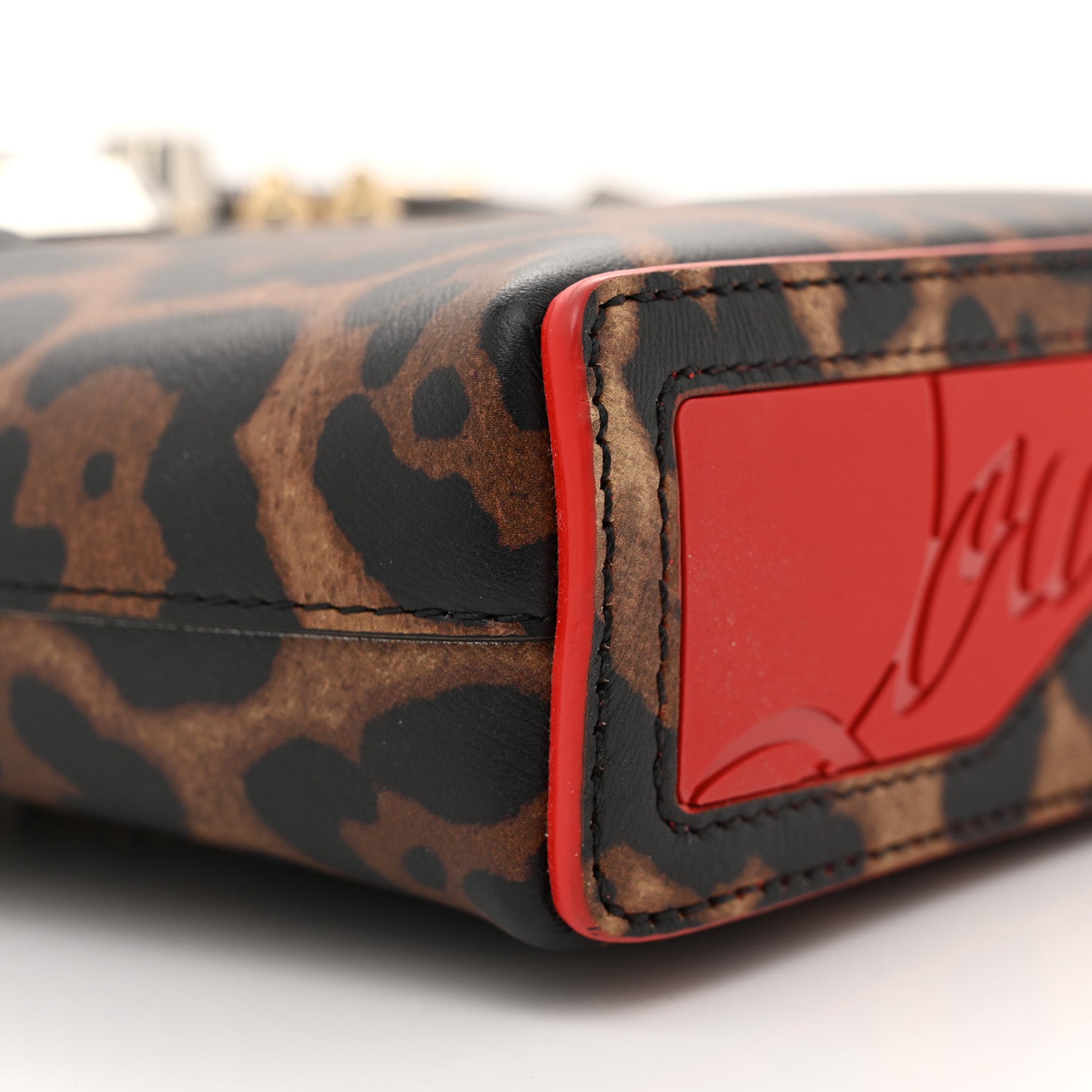Christian Louboutin Calfskin Leopard Mini North South Cabata Tote Multicolor 8 of 9