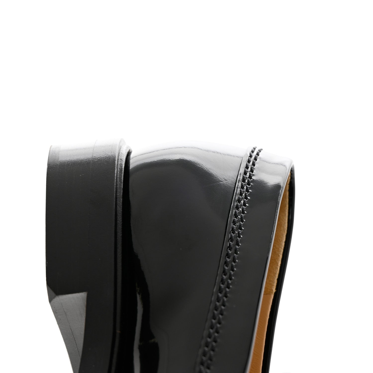 Chanel Shiny Calfskin Logo Loafers 39.5 Black 9 of 12