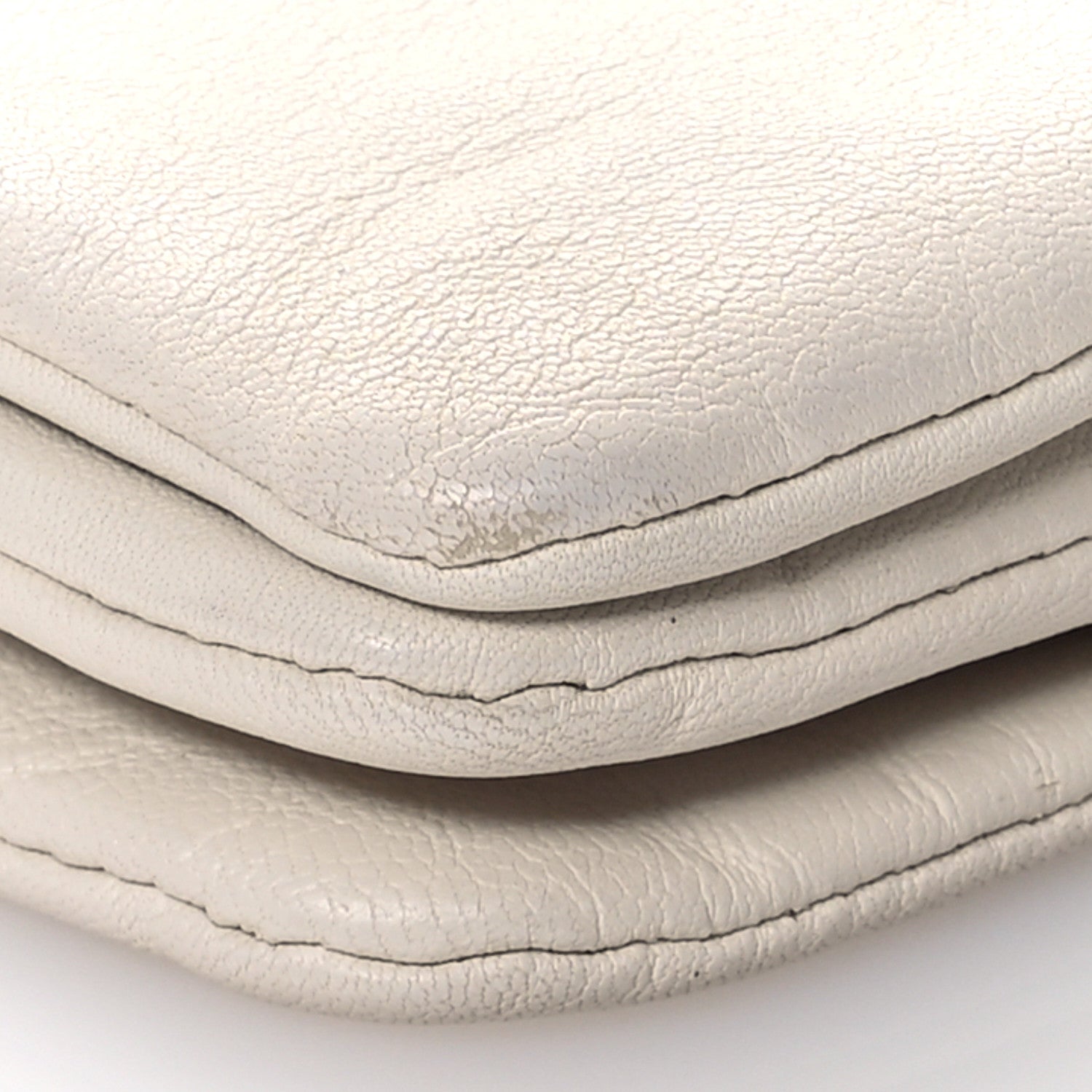 Celine Lambskin Small Trio Crossbody Bag White 9 of 11