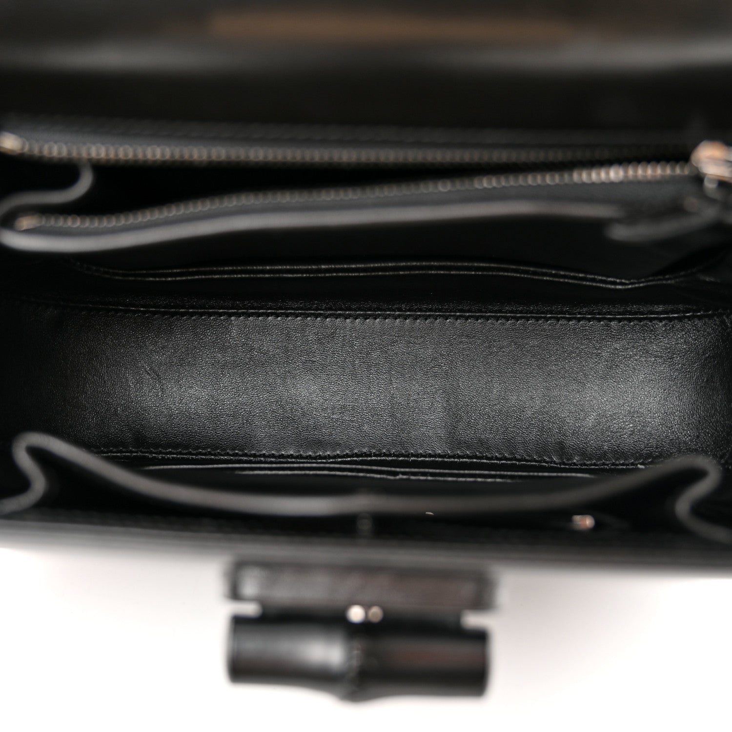 Gucci Boarded Dyana Lux Calfskin Web Monochrome Medium Bamboo 1947 Top Handle Bag Black 6 of 12