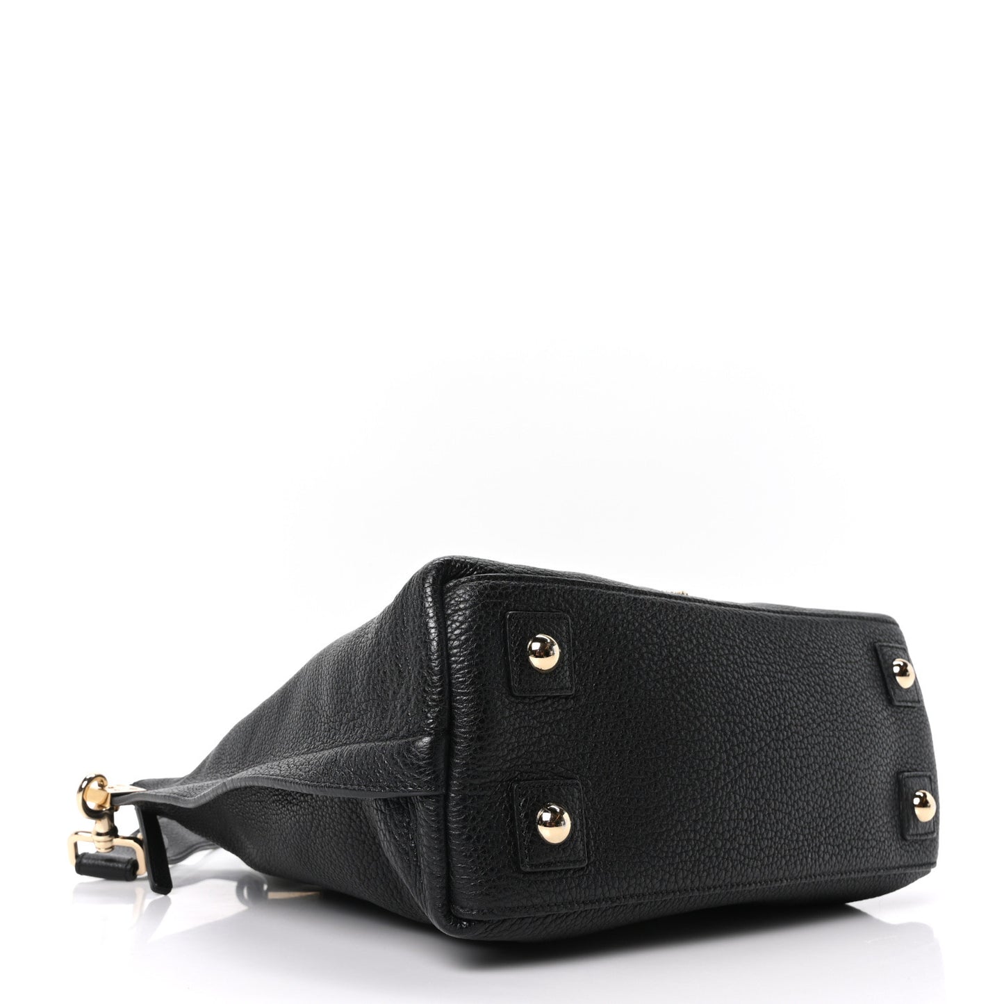 Classic Grained Calfskin Small Alice Satchel Black