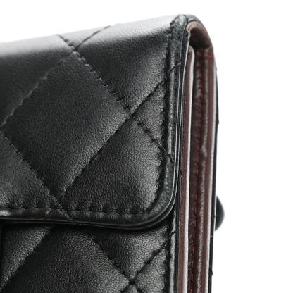 Chanel Lambskin Quilted Compact Flap Wallet Black 12 of 15