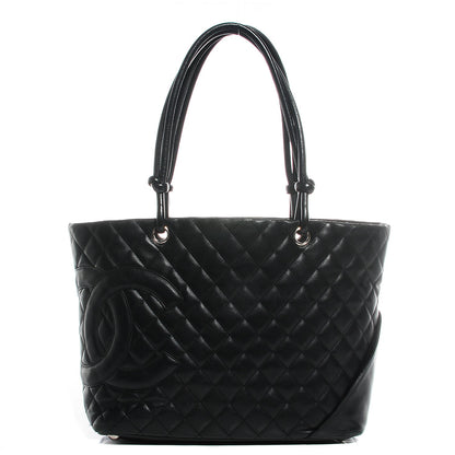 Chanel Calfskin Quilted Cambon Large Tote Black 1 of 7