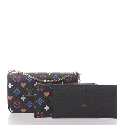 Louis Vuitton Game On Felicie Chain Wallet Black 3 of 10