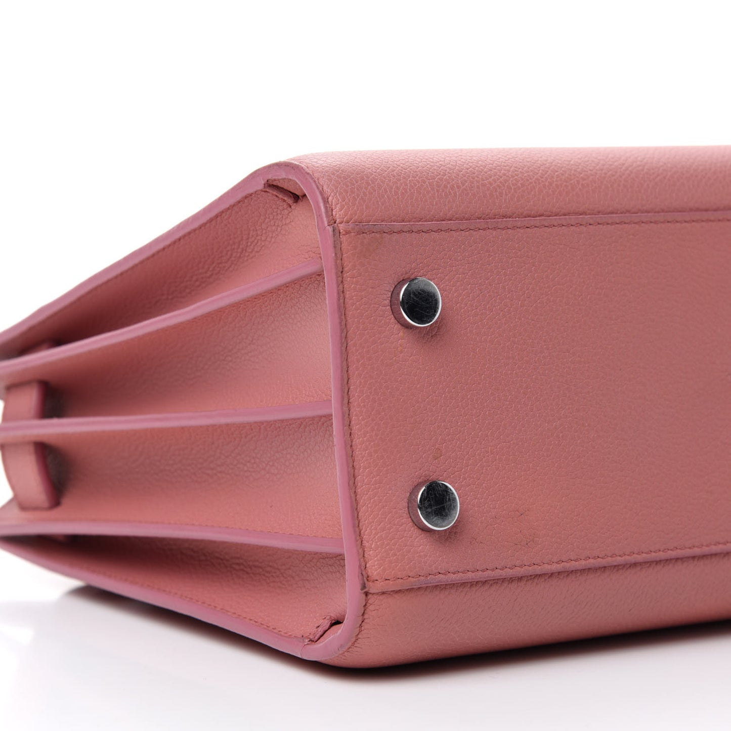 Grained Calfskin Baby Sac De Jour Dark Rose