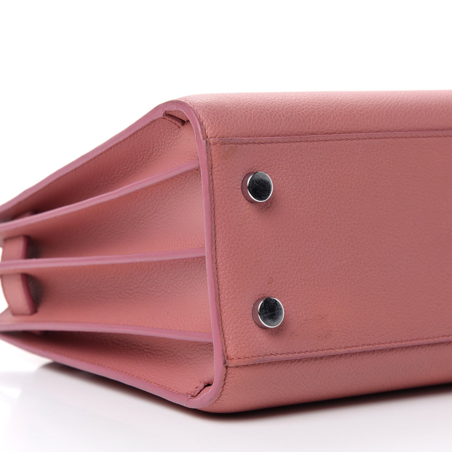 Saint Laurent Grained Calfskin Baby Sac De Jour Dark Rose 7 of 10