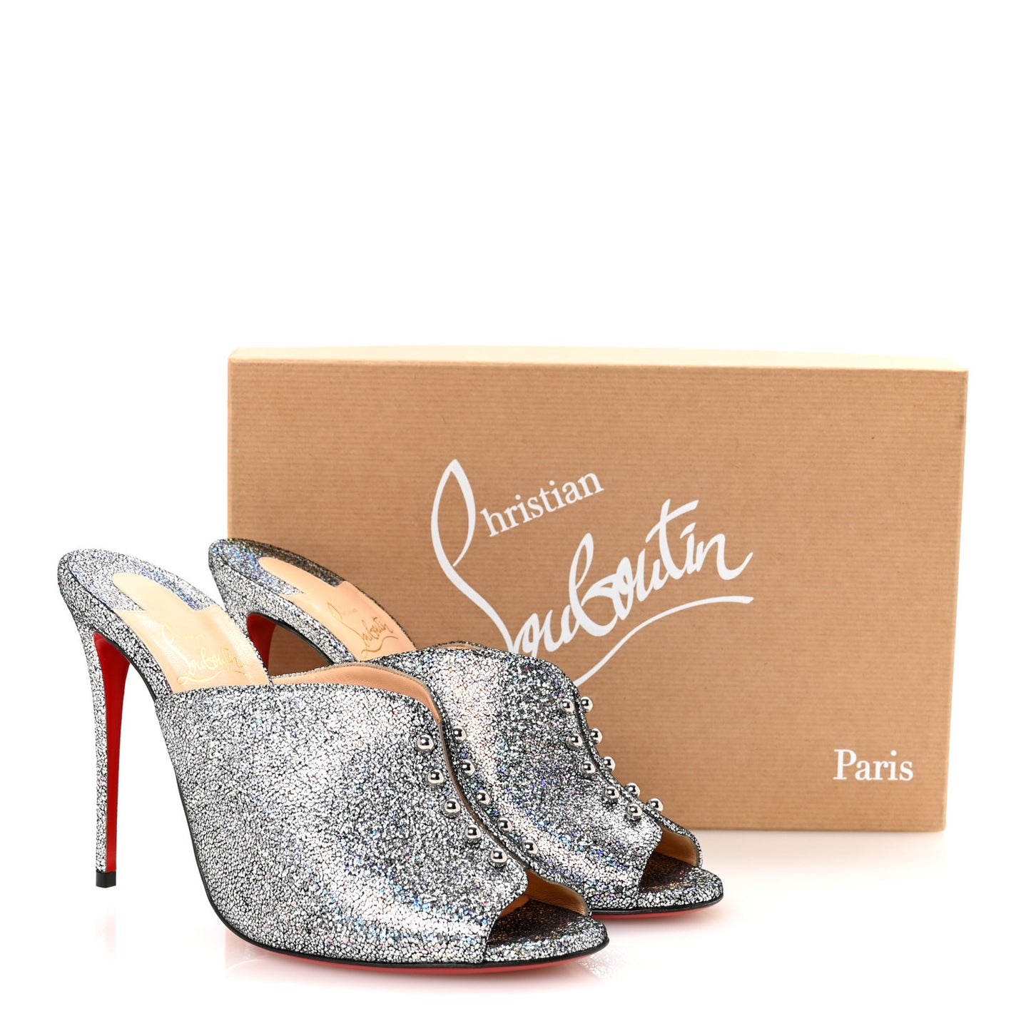 Nappa Mica PVC Glitter Predumule 100 Pumps 39 Silver