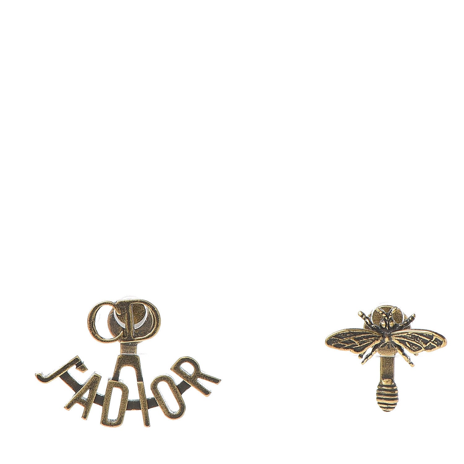Christian Dior Metal J'Adior Earrings Aged Gold 1 of 4