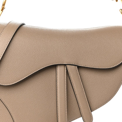 Christian Dior Grained Calfskin Saddle Bag With Strap Hazelnut 7 of 8