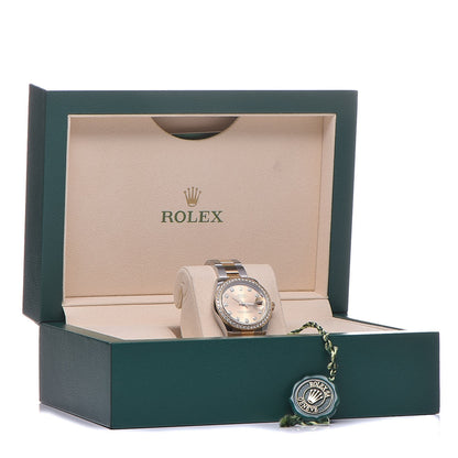 Rolex Stainless Steel 18K Yellow Gold Diamond Bezel 31mm Oyster Perpetual DateJust Watch Champagne 9 of 9