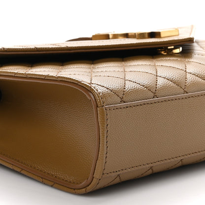 Saint Laurent Grain De Poudre Textured Mixed Matelasse Triquilt Medium Monogram Satchel Old Oil 8 of 9