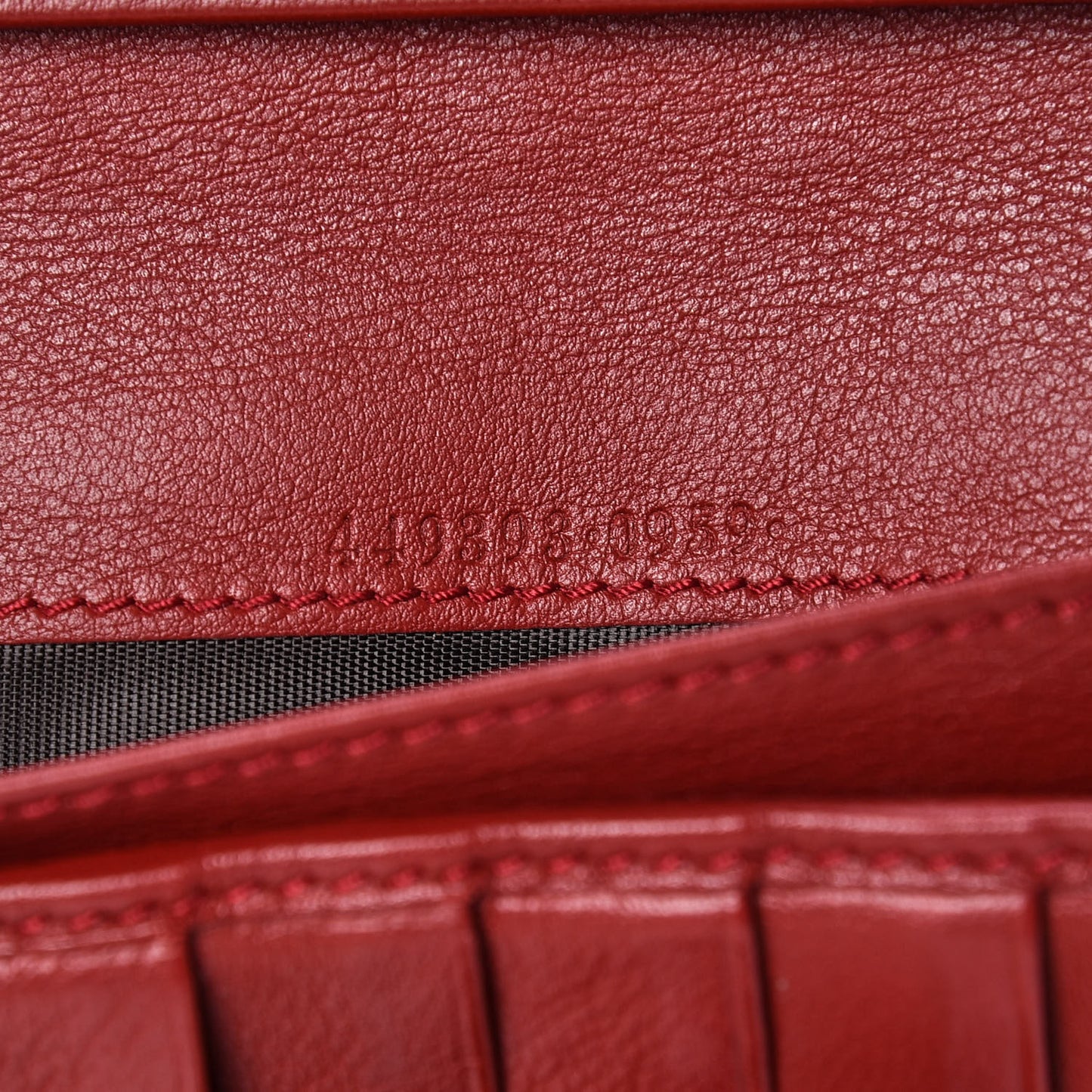Microguccissima Continental Flap Wallet Red