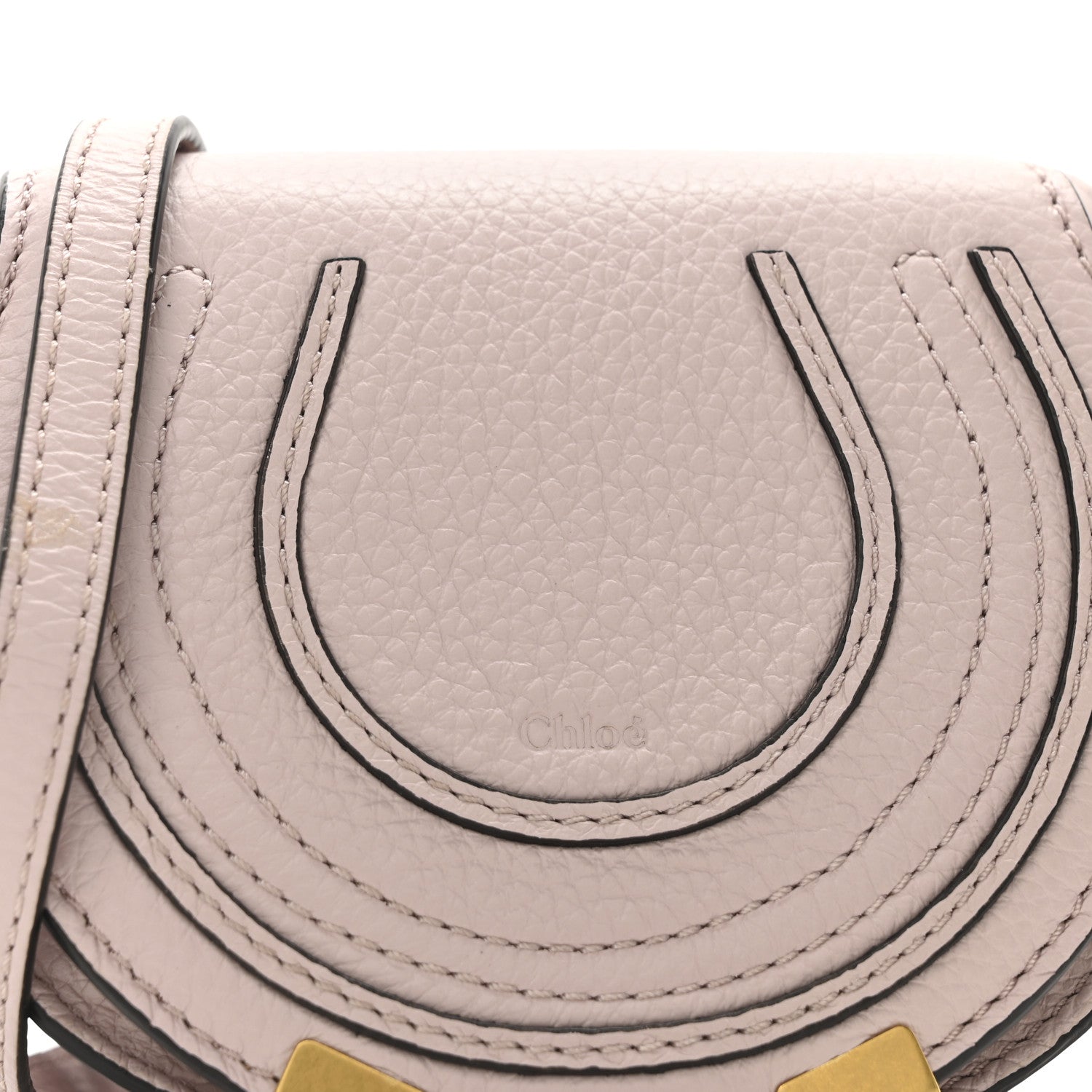 Chloe Calfskin Nano Marcie Saddle Bag Misty Lavender 7 of 9