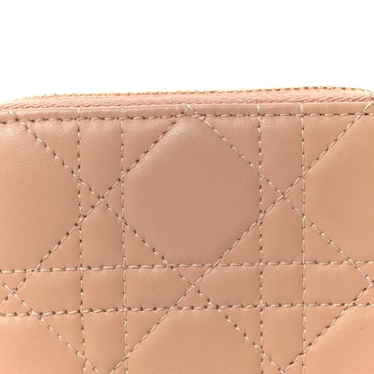 Christian Dior Lambskin Cannage Small Lady Dior Voyageur Coin Purse Rose Des Vents 8 of 8