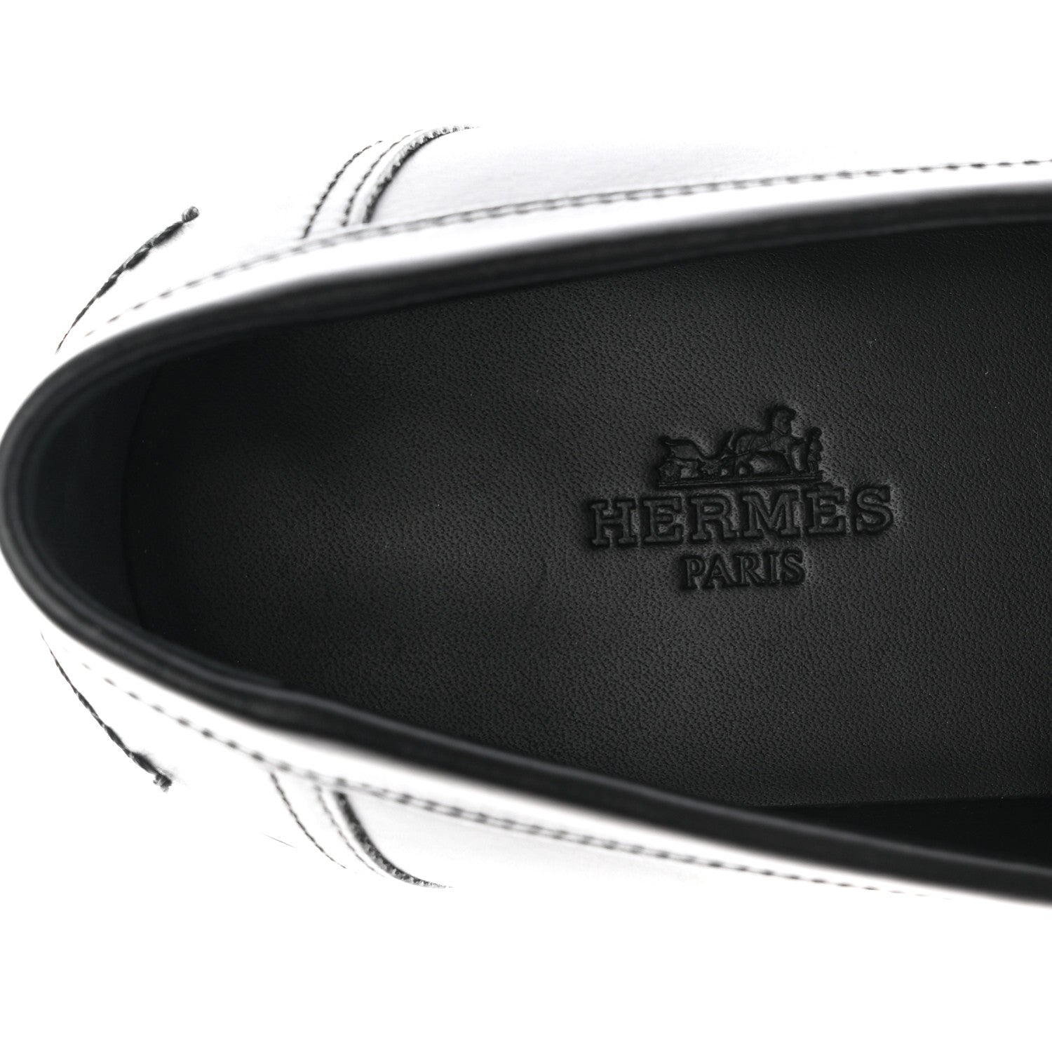 Hermes Calfskin Womens Hot Loafer 40 Black 7 of 10