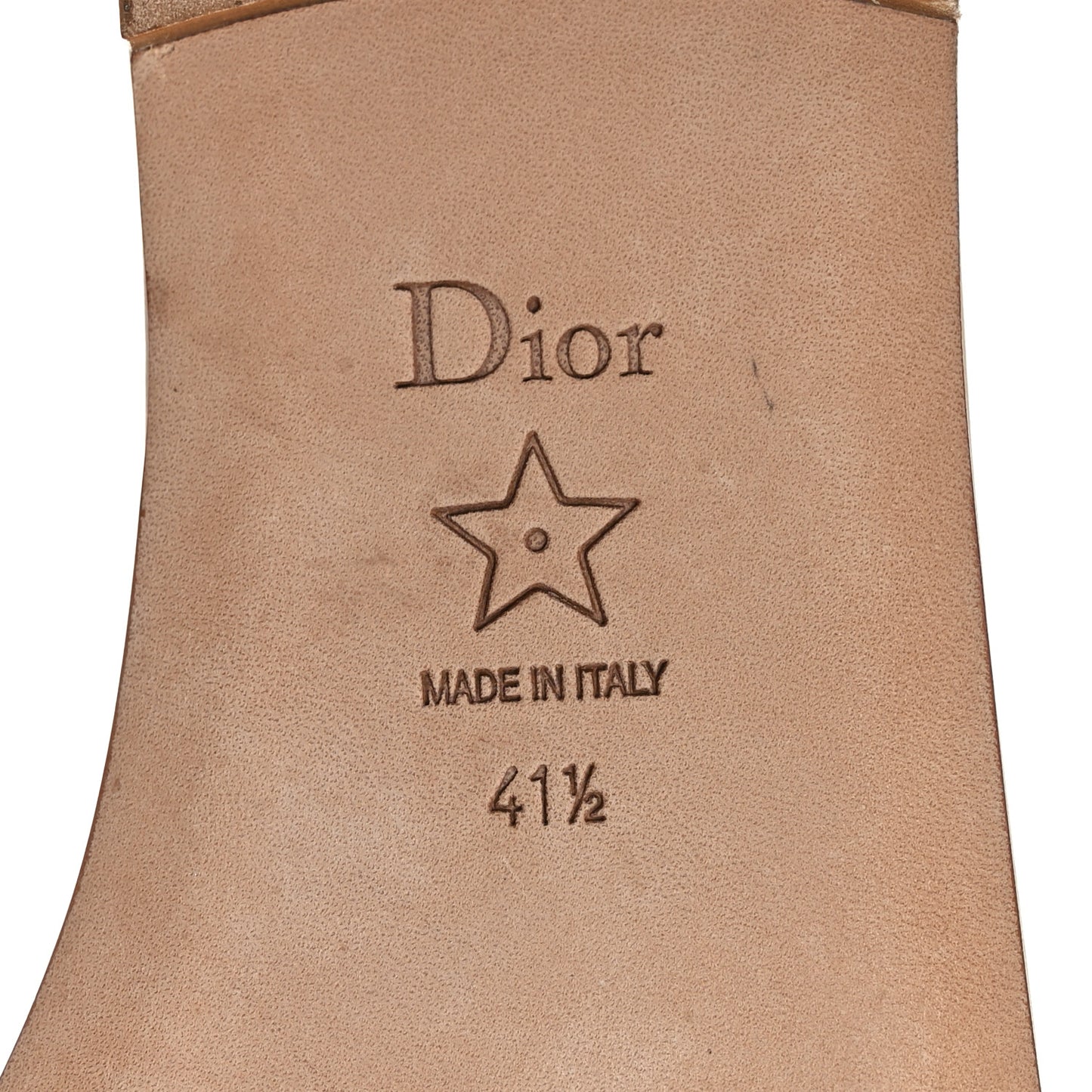 Metallic Calfskin D-Club Mule Sandal 41.5 Light Gold
