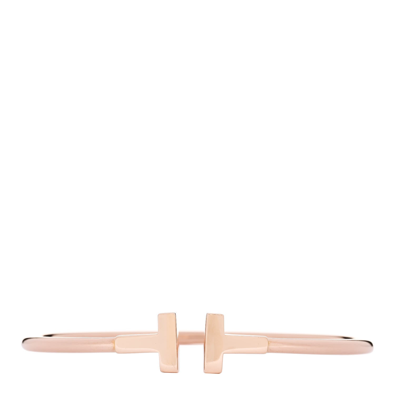 Tiffany 18K Rose Gold T Wire Bracelet 1 of 4