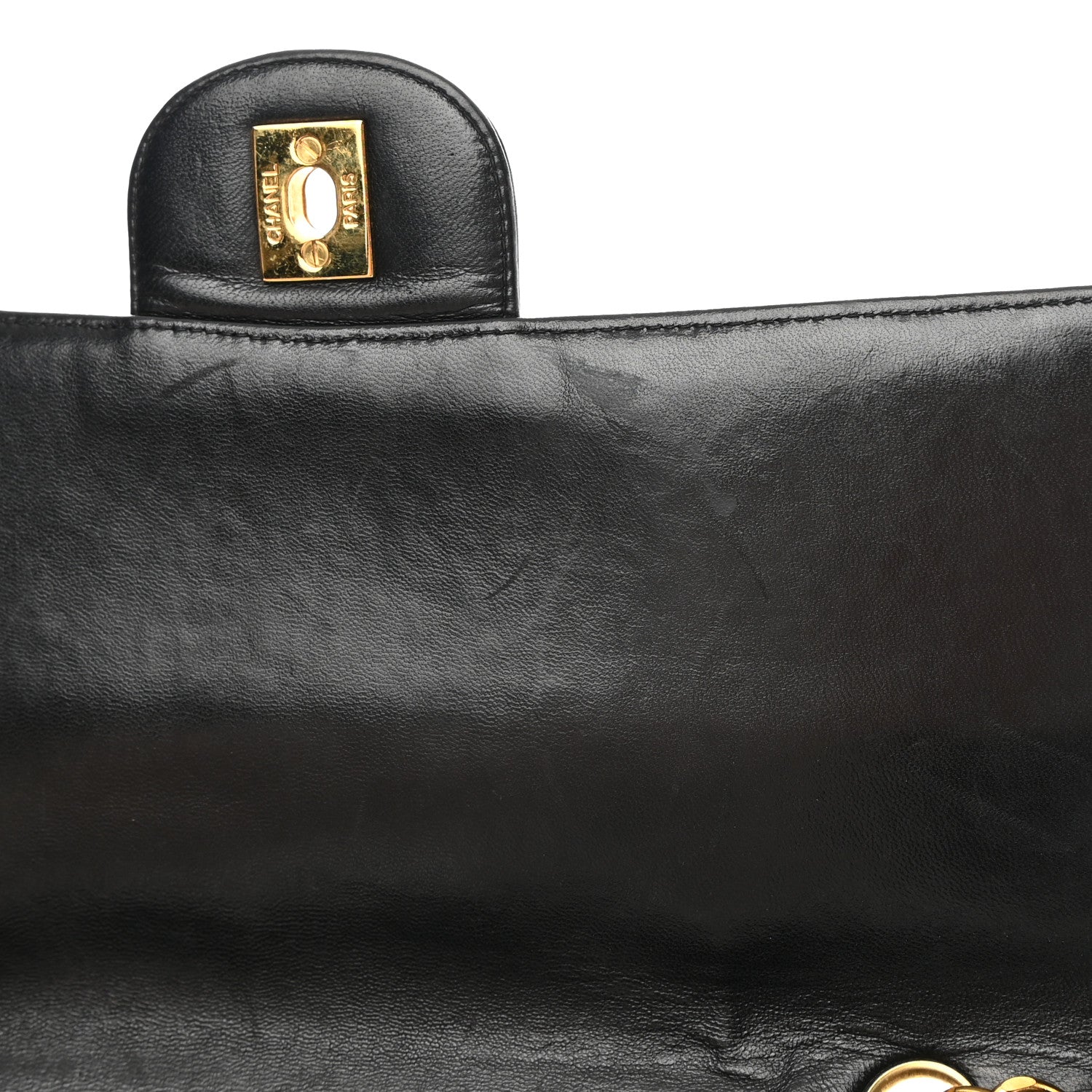 Chanel Lambskin Quilted Jumbo Single Flap Black 12 of 19