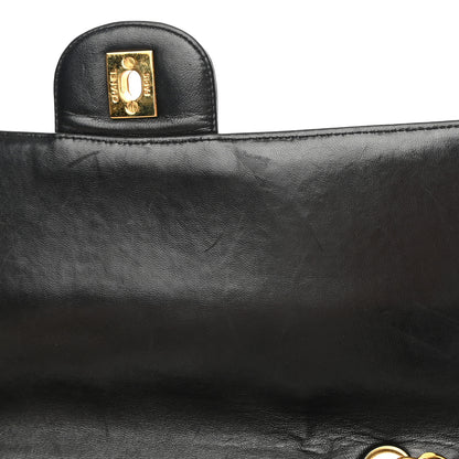 Chanel Lambskin Quilted Jumbo Single Flap Black 12 of 19
