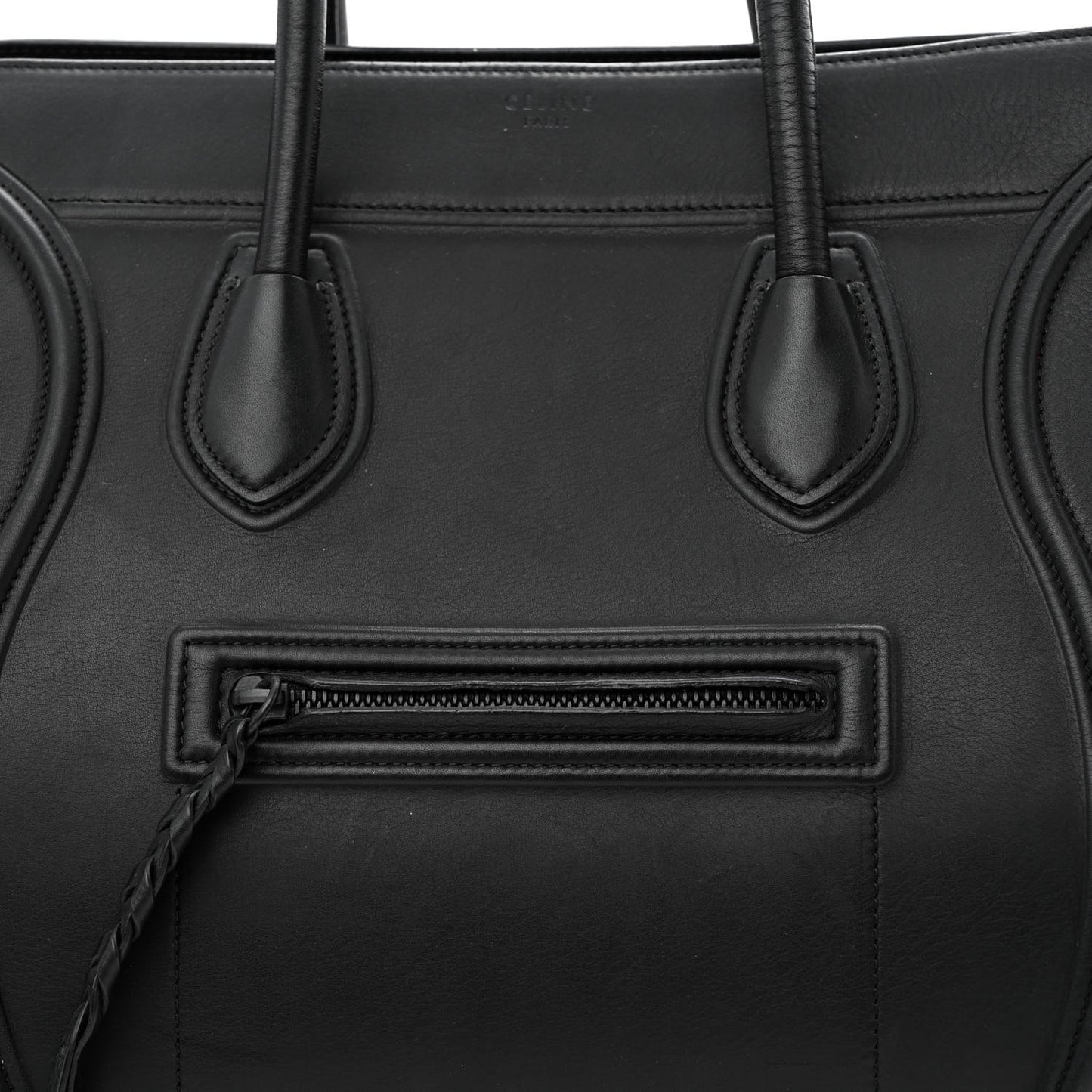 Smooth Calfskin Medium Phantom Luggage Black