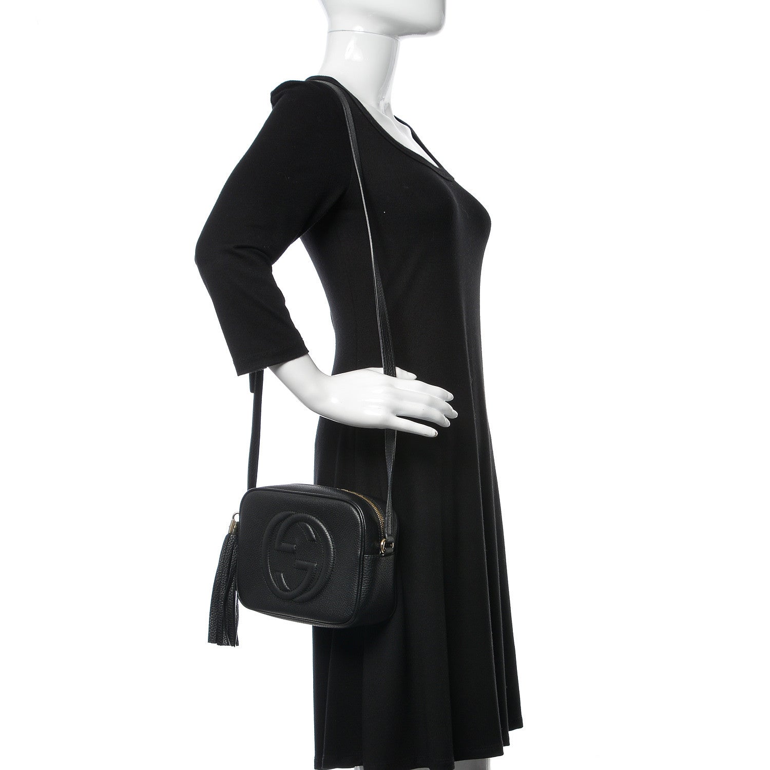 Gucci Pebbled Calfskin Small Soho Disco Bag Black 2 of 10