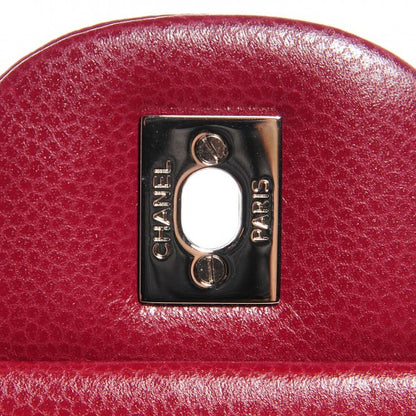 Chanel Caviar Jumbo Single Flap Dark Red 14 of 16