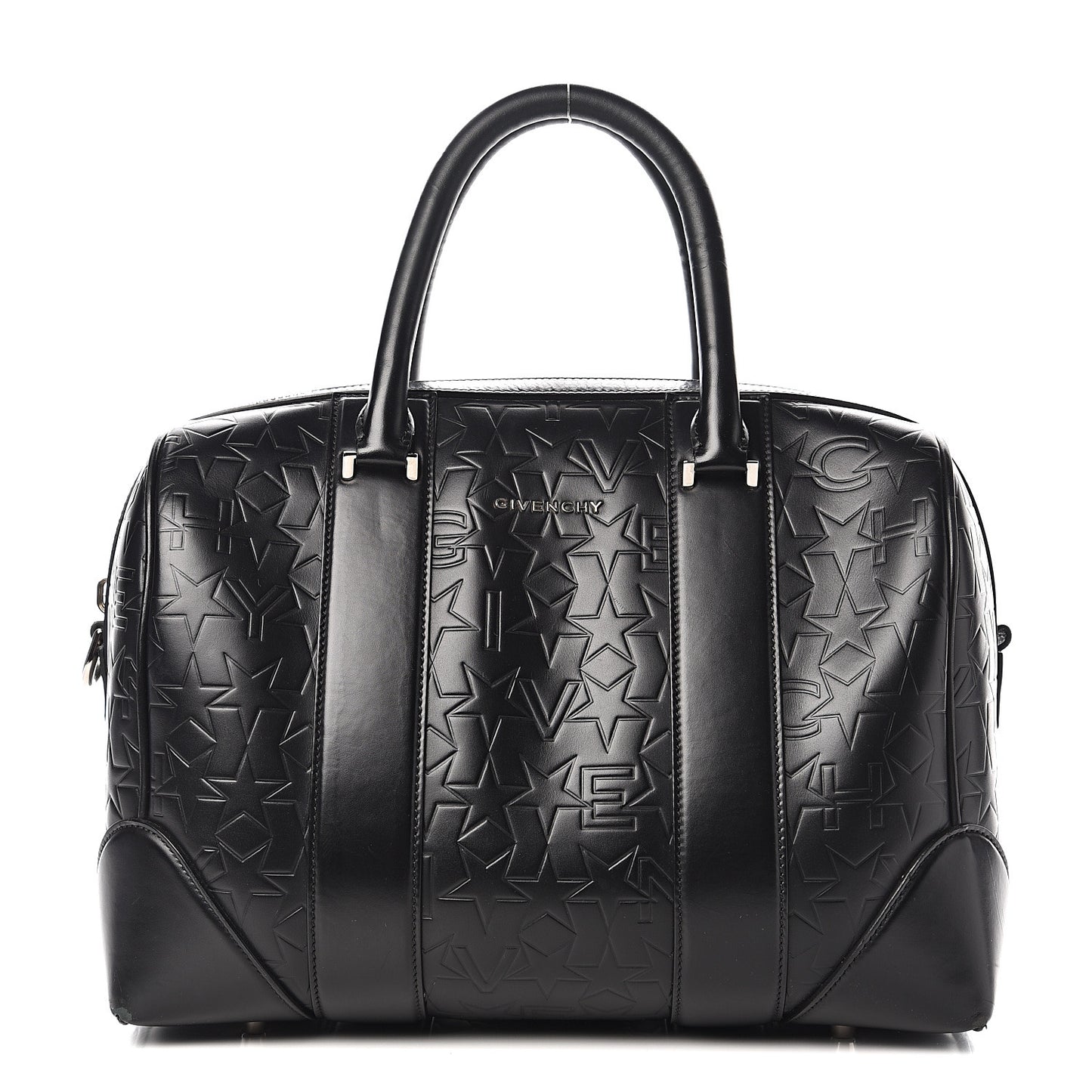 Calfskin Star Embossed Medium Lucrezia Black