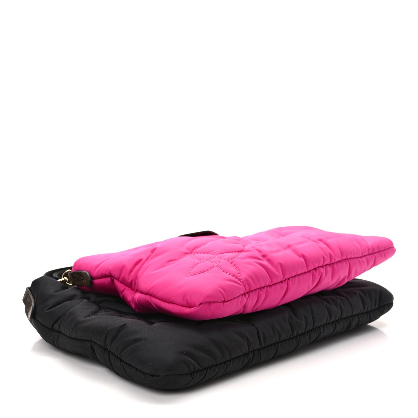 Econyl Monogram Pillow Maxi Multi Pochette Accessories Black Fuchsia
