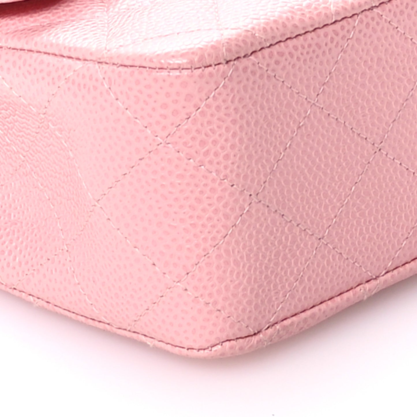 Caviar Quilted Medium Double Flap Pink