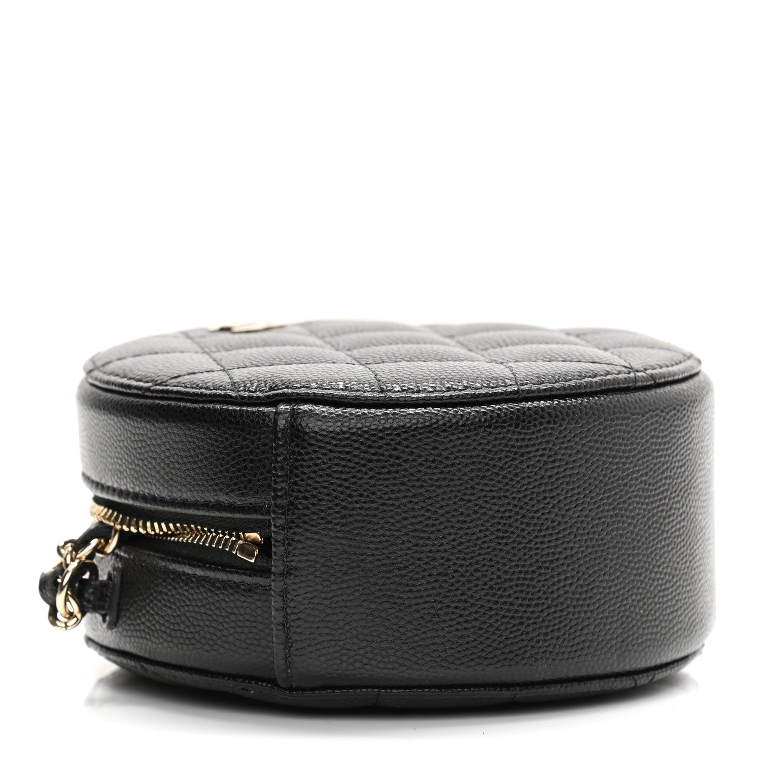 Chanel Caviar Quilted Round Clutch With Chain Black 4 of 10