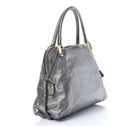 Marc Jacobs Metallic Calfskin Paradise Rio Tote Silver 2 of 9
