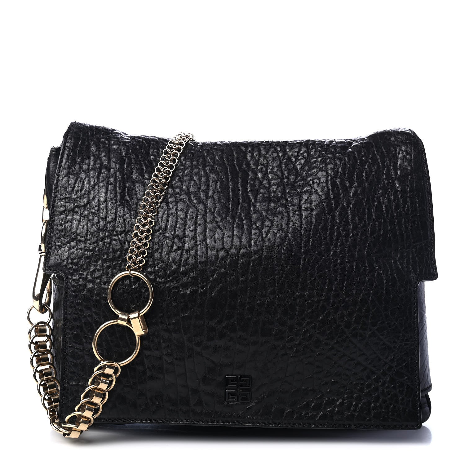 Givenchy Pebbled Lambskin Melancholia Shoulder Bag Black 1 of 9