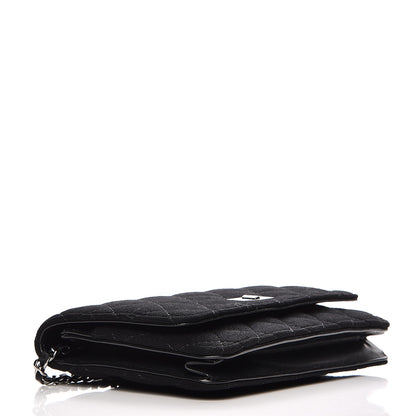 Chanel Jersey Quilted Reissue Wallet On Chain WOC Black 4 of 7