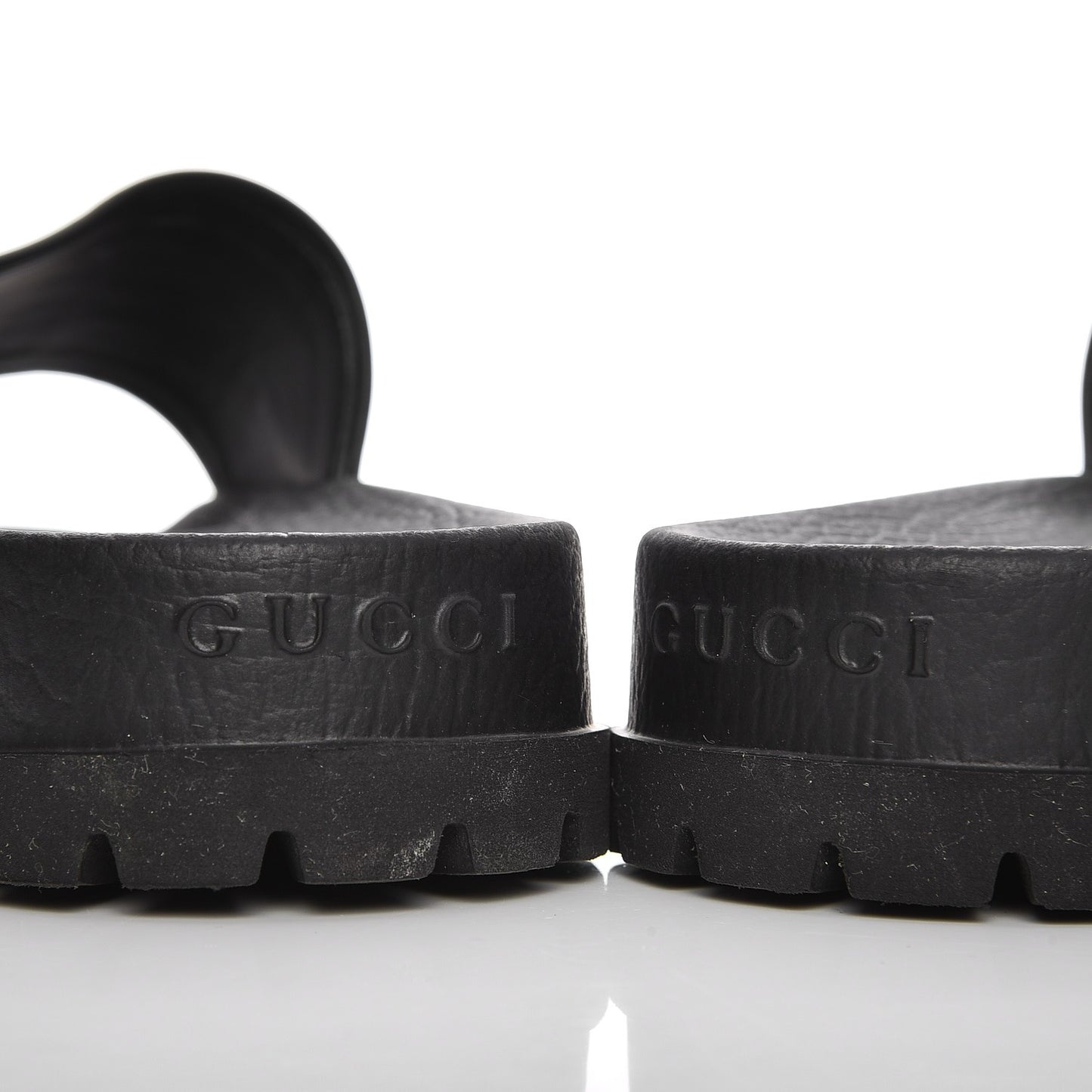 Guccissima Mens Lug Sole Slide Sandals 11 Black