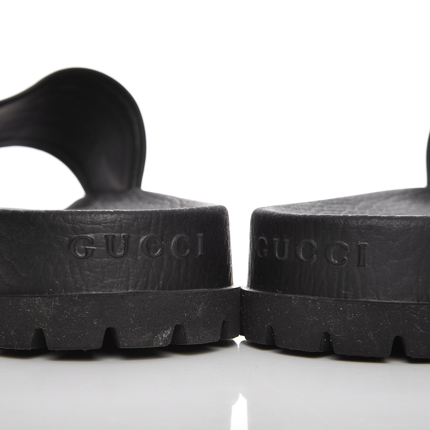 Gucci Guccissima Mens Lug Sole Slide Sandals 11 Black 7 of 9