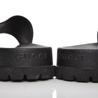 Gucci Guccissima Mens Lug Sole Slide Sandals 11 Black 7 of 9